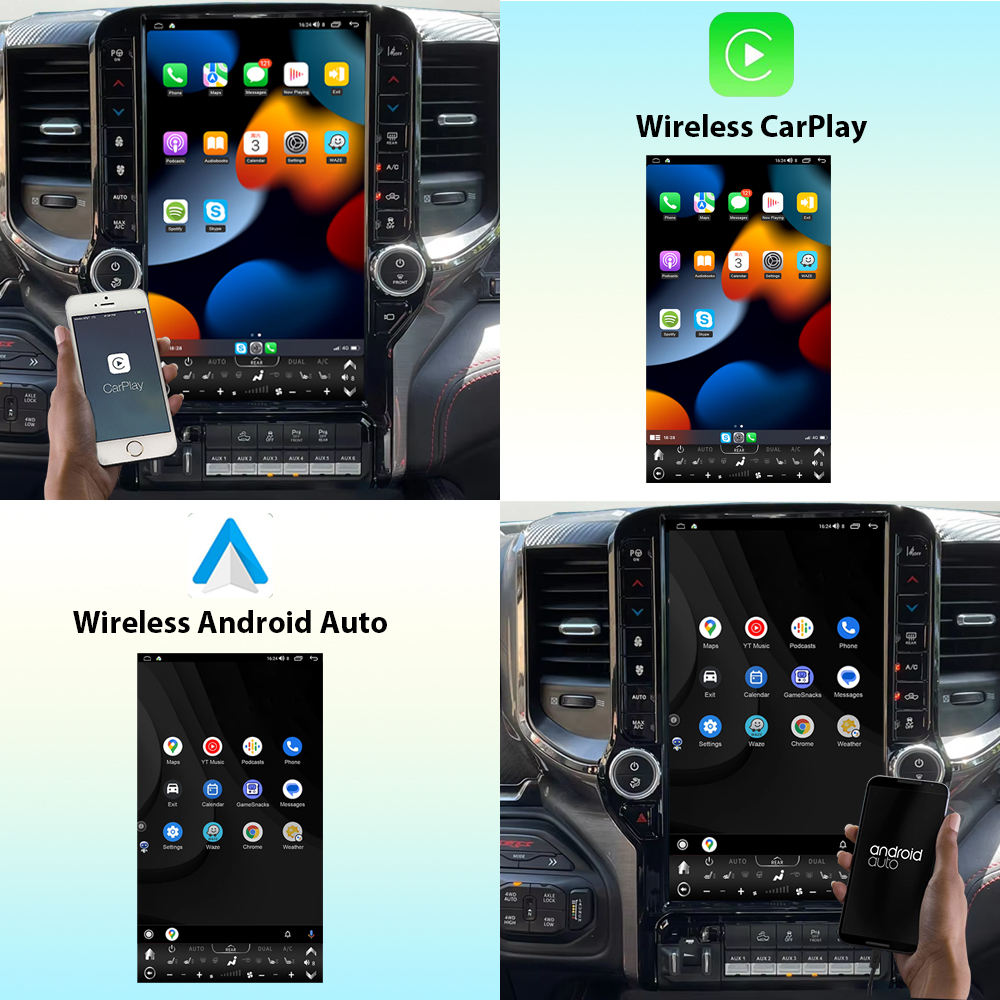 Tesla Android 13.6″ Car Radio GPS Navigation For Dodge Ram 2019-2022 Car Multimedia Stereo Player Car Video