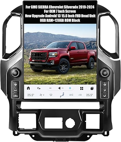Tesla Android 15.6″ Car Radio GPS Navigation For Chevrolet Silverado GMC Sierra 2019-2024 Car Multimedia Stereo Player