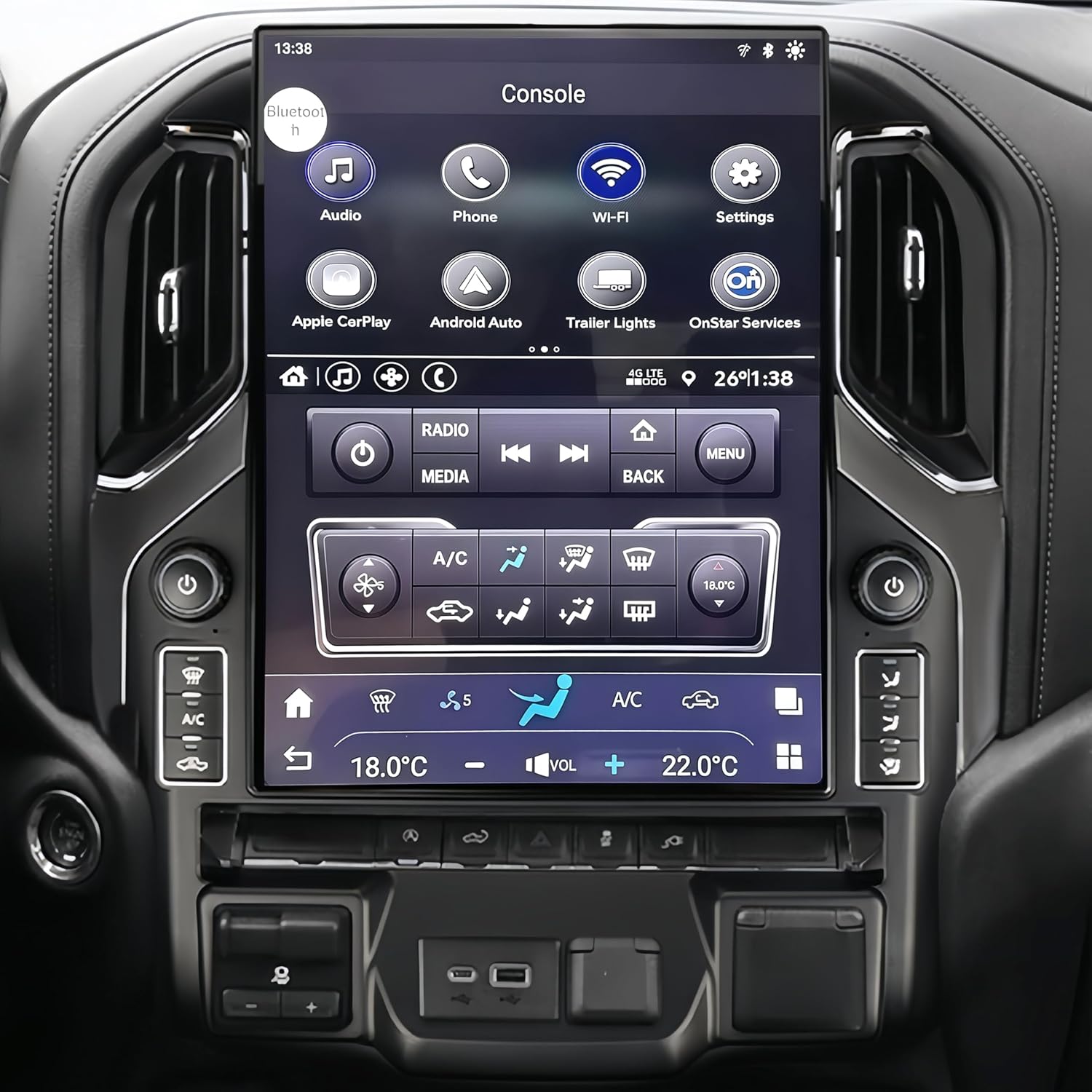 Tesla Android 15.6″ Car Radio GPS Navigation For Chevrolet Silverado GMC Sierra 2019-2024 Car Multimedia Stereo Player