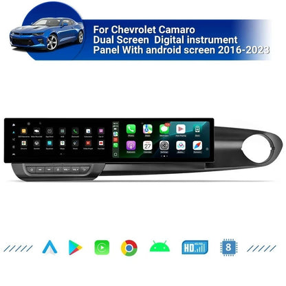 Android 12.3″ Car radio For Chevrolet Camaro 2016-2023 Dual Screen Digital instrument panel