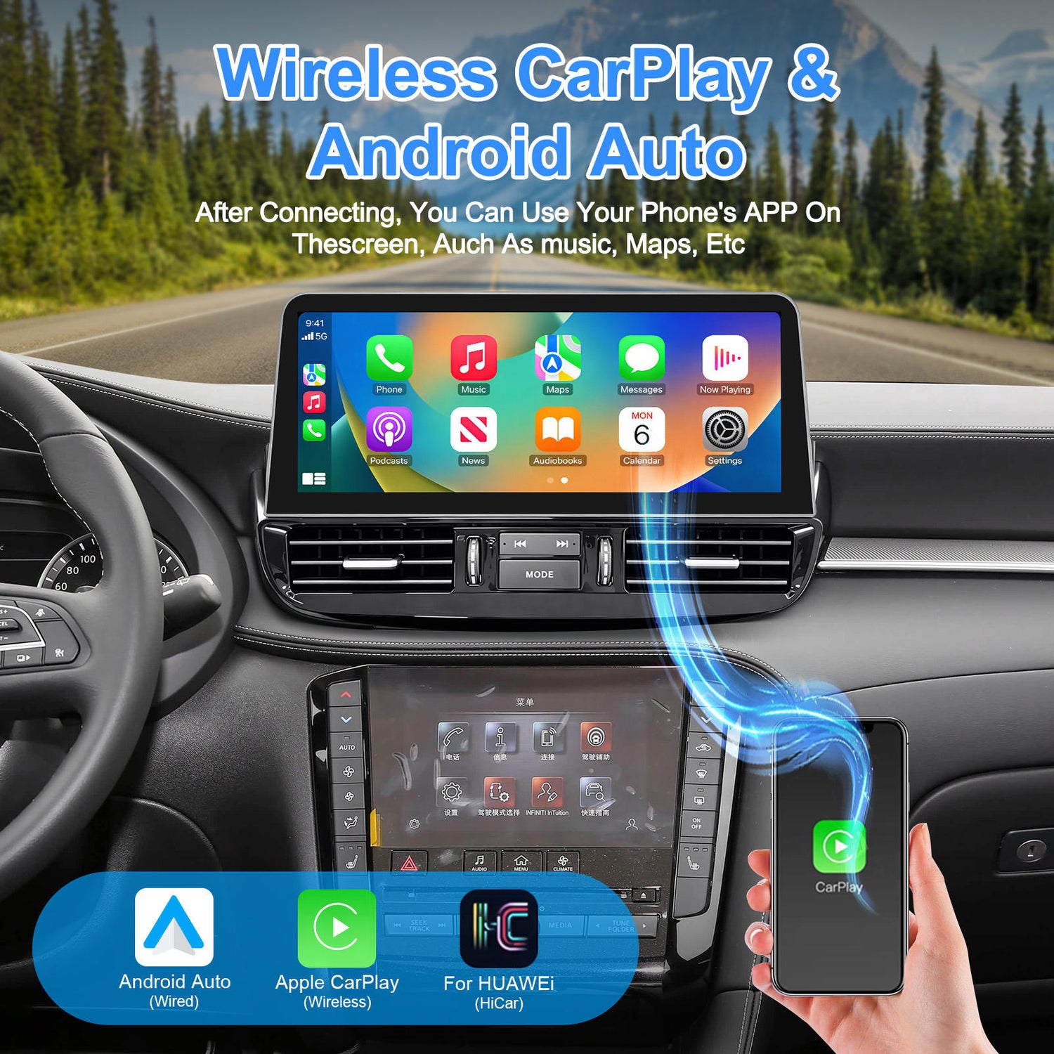 Carify 12.3" Touch Screen For Infiniti QX50 2018–2026 | Android Car Stereo Wireless CarPlay