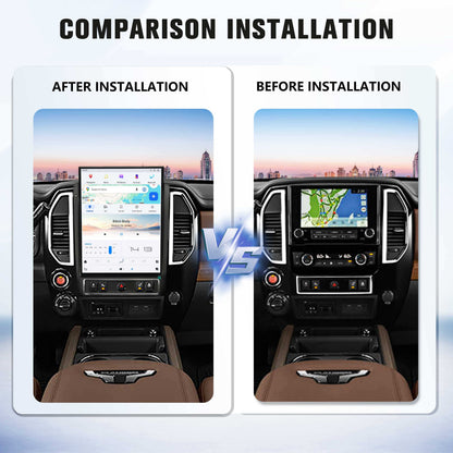 Tesla Style Screen for Nissan Titan 2020-2025 15.6" Android Touchscreen Radio with Wireless Carplay GPS Navigation