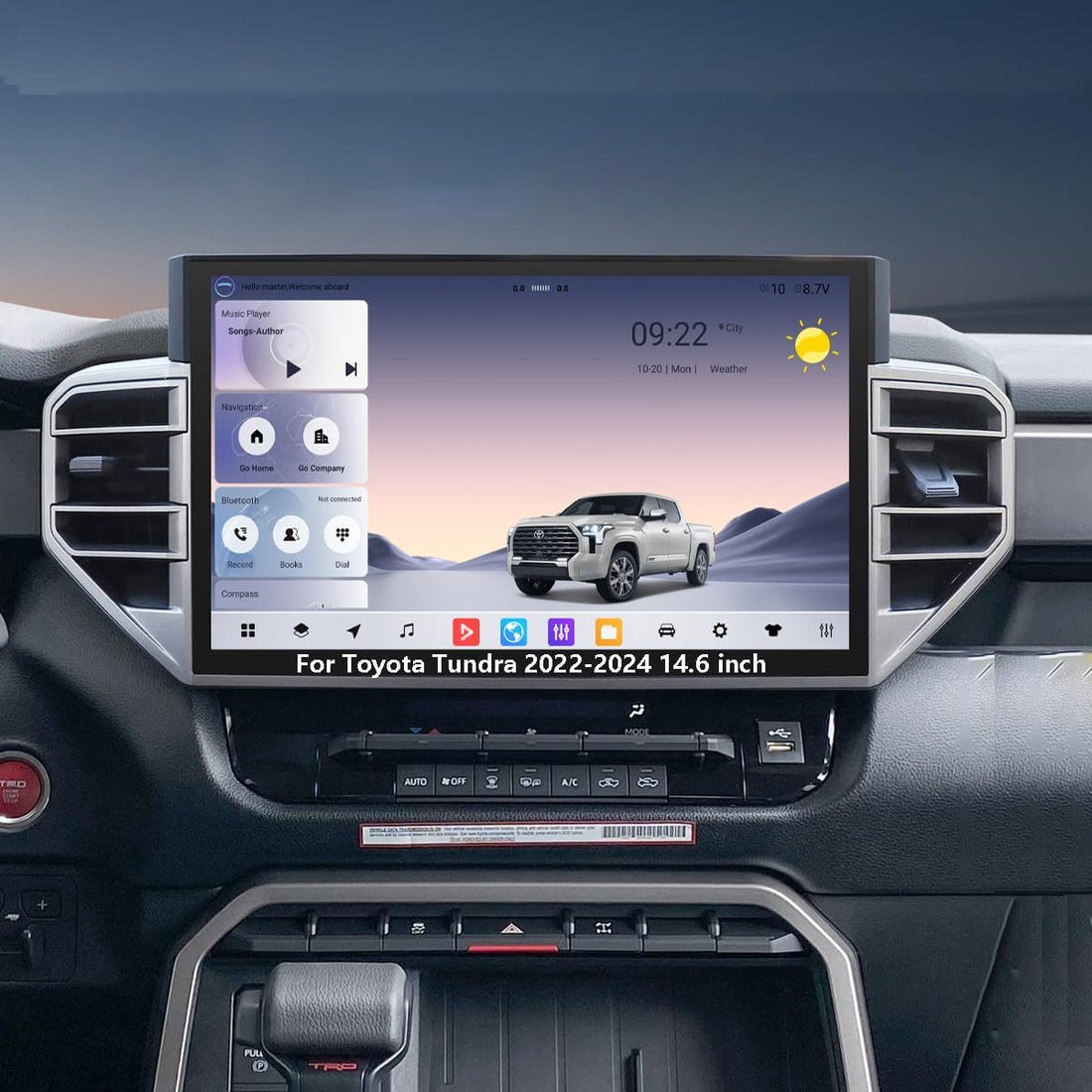 Tesla Android 14.6″ Car Radio GPS Navigation For Toyota Tundra 2022-2024 Car Multimedia Stereo Player Car Video