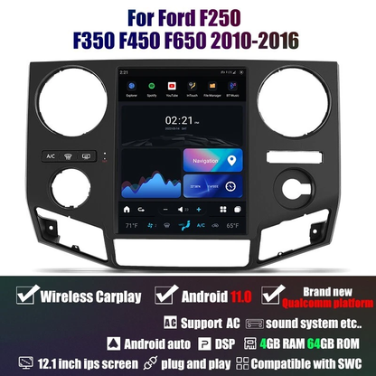 Tesla Android 12.1″ Car Radio GPS Navigation For Ford F250 F350 F450 F550 F650 Raptor 2010-2016 Car Multimedia Stereo Player Car Video