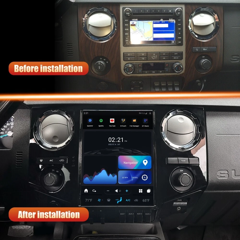 Tesla Android 12.1″ Car Radio GPS Navigation For Ford F250 F350 F450 F550 F650 Raptor 2010-2016 Car Multimedia Stereo Player Car Video