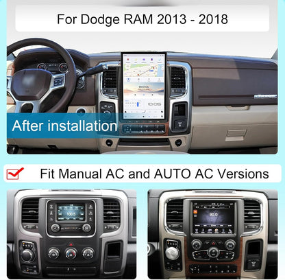 Tesla Android 13 14.4″ Car Radio GPS Navigation For Dodge RAM 2013-2018 Car Multimedia Stereo Player Car Video