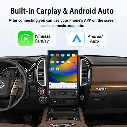 Tesla Style Screen for Nissan Titan 2020-2025 15.6" Android Touchscreen Radio with Wireless Carplay GPS Navigation