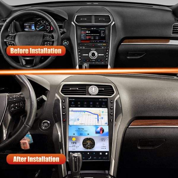 14.4" Android 13 Car Stereo for 2011-2019 Ford Explorer | Wireless CarPlay Android Auto | Tesla Style Head Unit