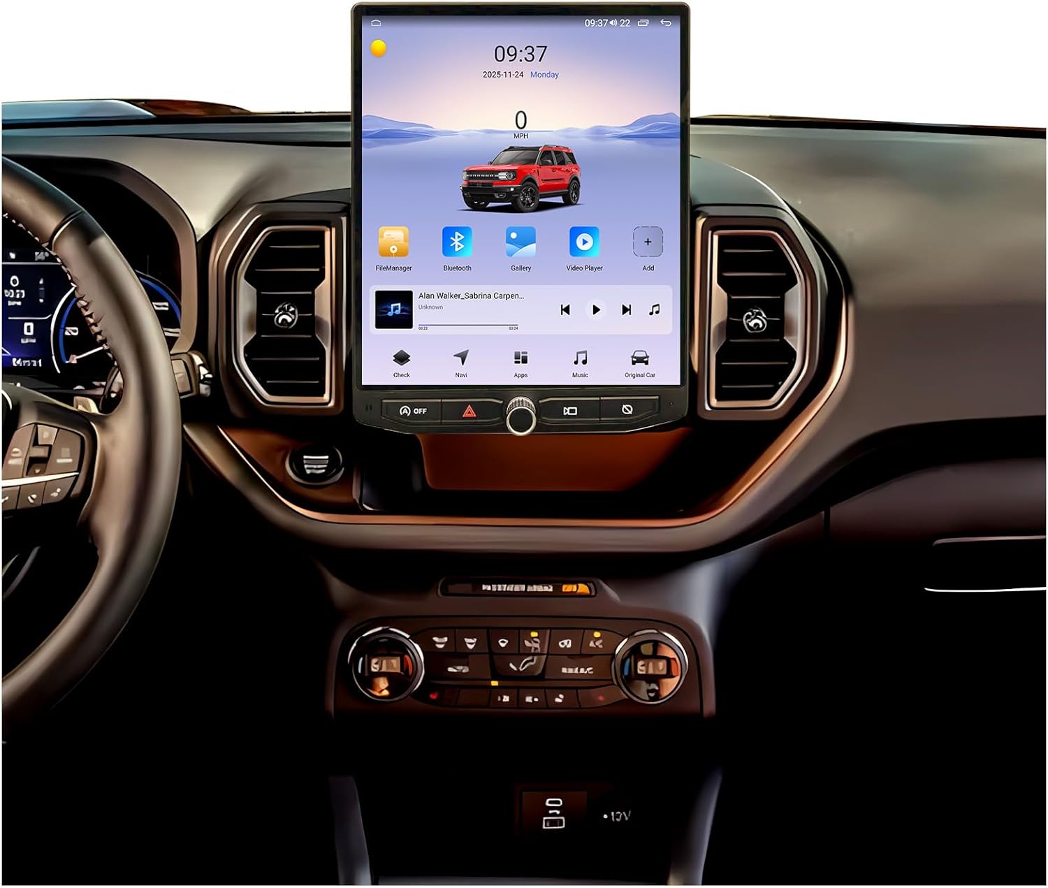 Carify Tesla Android 12″ Car Radio GPS Navigation For Ford Bronco Sport 2020-2025 Car Multimedia Stereo Player Car Video