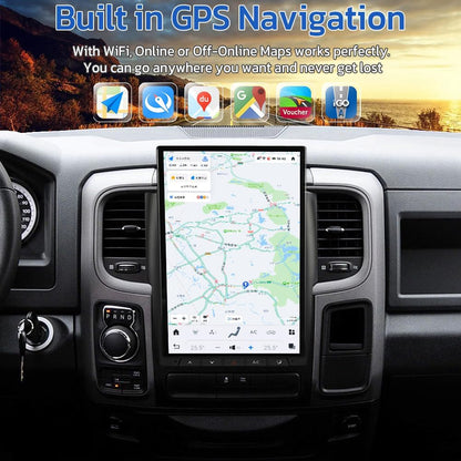 Tesla Android 13 14.4″ Car Radio GPS Navigation For Dodge RAM 2013-2018 Car Multimedia Stereo Player Car Video
