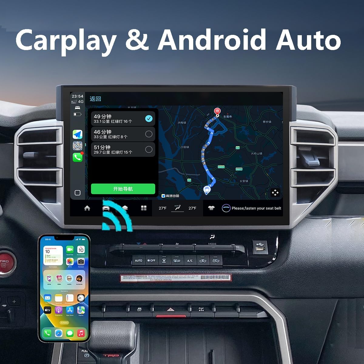 Tesla Android 14.6″ Car Radio GPS Navigation For Toyota Tundra 2022-2024 Car Multimedia Stereo Player Car Video