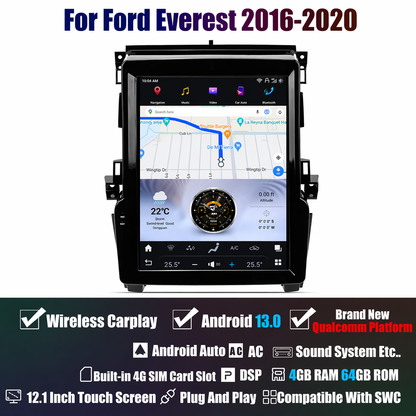 Tesla Android 12.1″ Car Radio GPS Navigation For Ford Everest 2016-2020 Car Multimedia Stereo Player Car Video