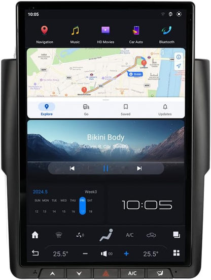 Tesla Android 13 14.4″ Car Radio GPS Navigation For Dodge RAM 2013-2018 Car Multimedia Stereo Player Car Video