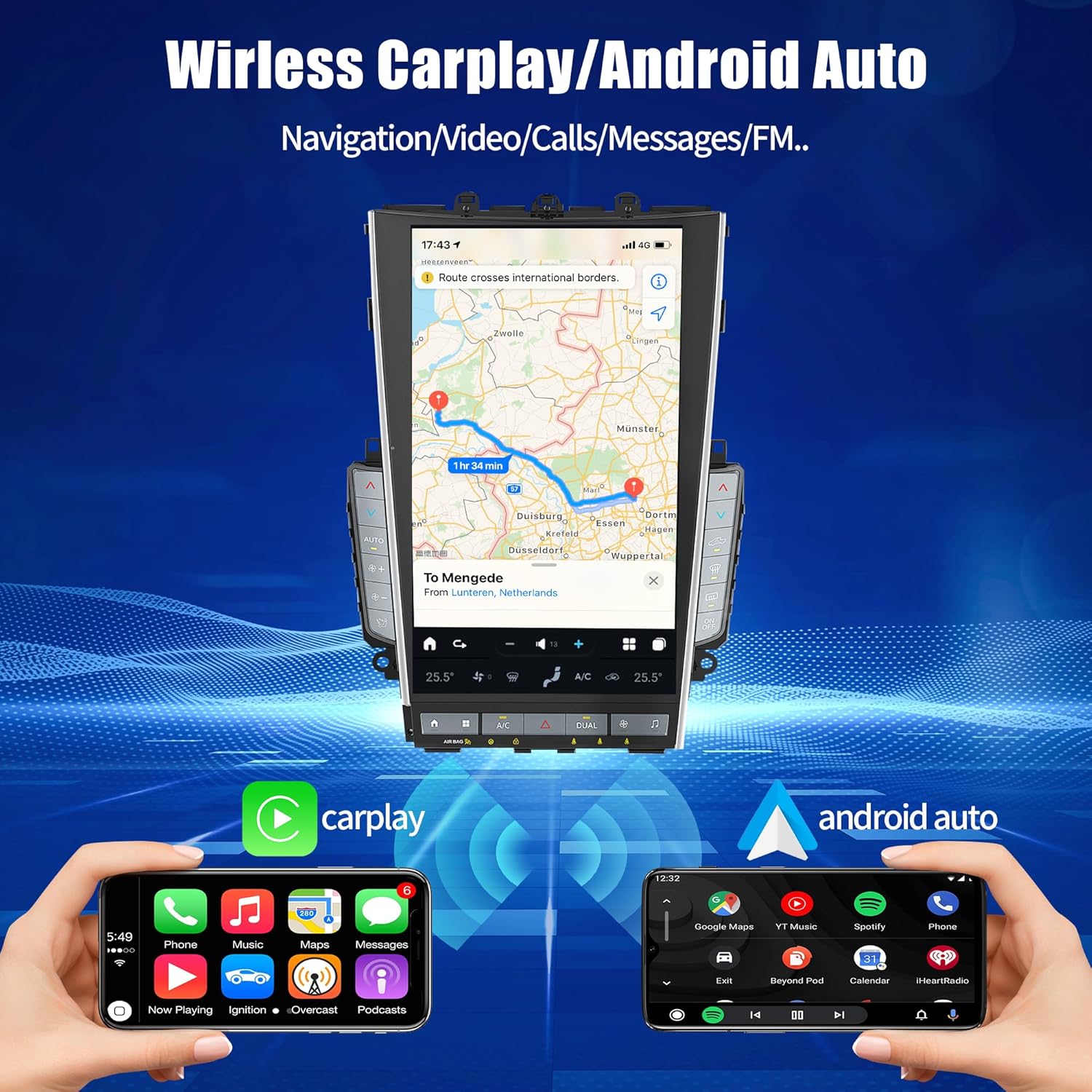 Tesla Android 13 13.6″ Car Radio GPS Navigation for Infiniti Mark7 MK7 Q50 Q50S Q60 Q60S 2020-2022 Car Multimedia Stereo Player Car Video