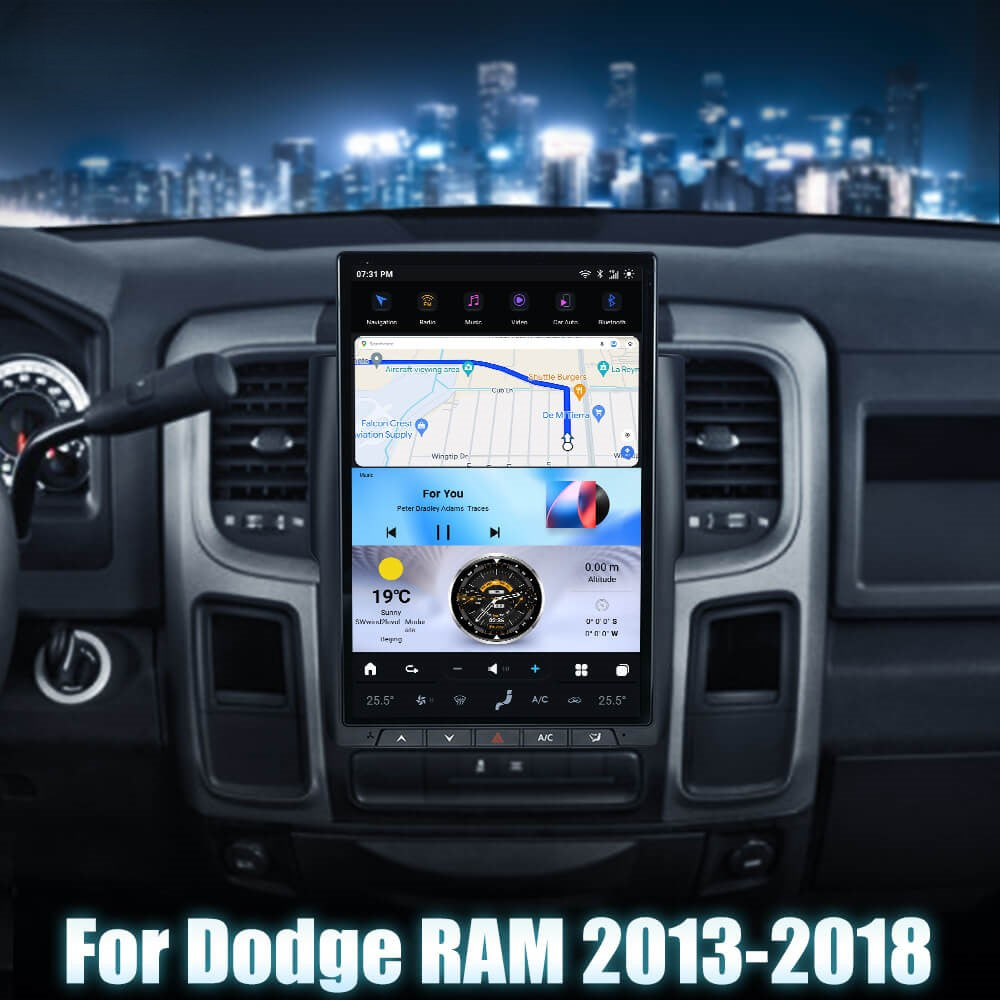 Tesla Android 13 14.4″ Car Radio GPS Navigation For Dodge RAM 2013-2018 Car Multimedia Stereo Player Car Video