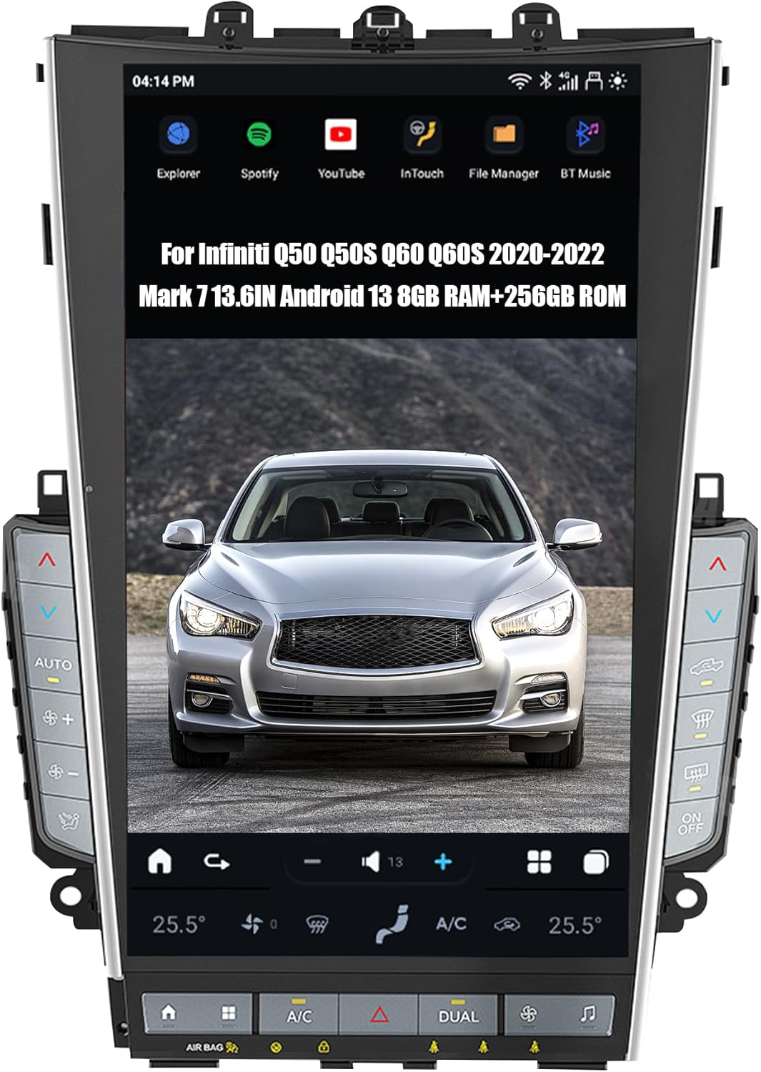 Tesla Android 13 13.6″ Car Radio GPS Navigation for Infiniti Mark7 MK7 Q50 Q50S Q60 Q60S 2020-2022 Car Multimedia Stereo Player Car Video