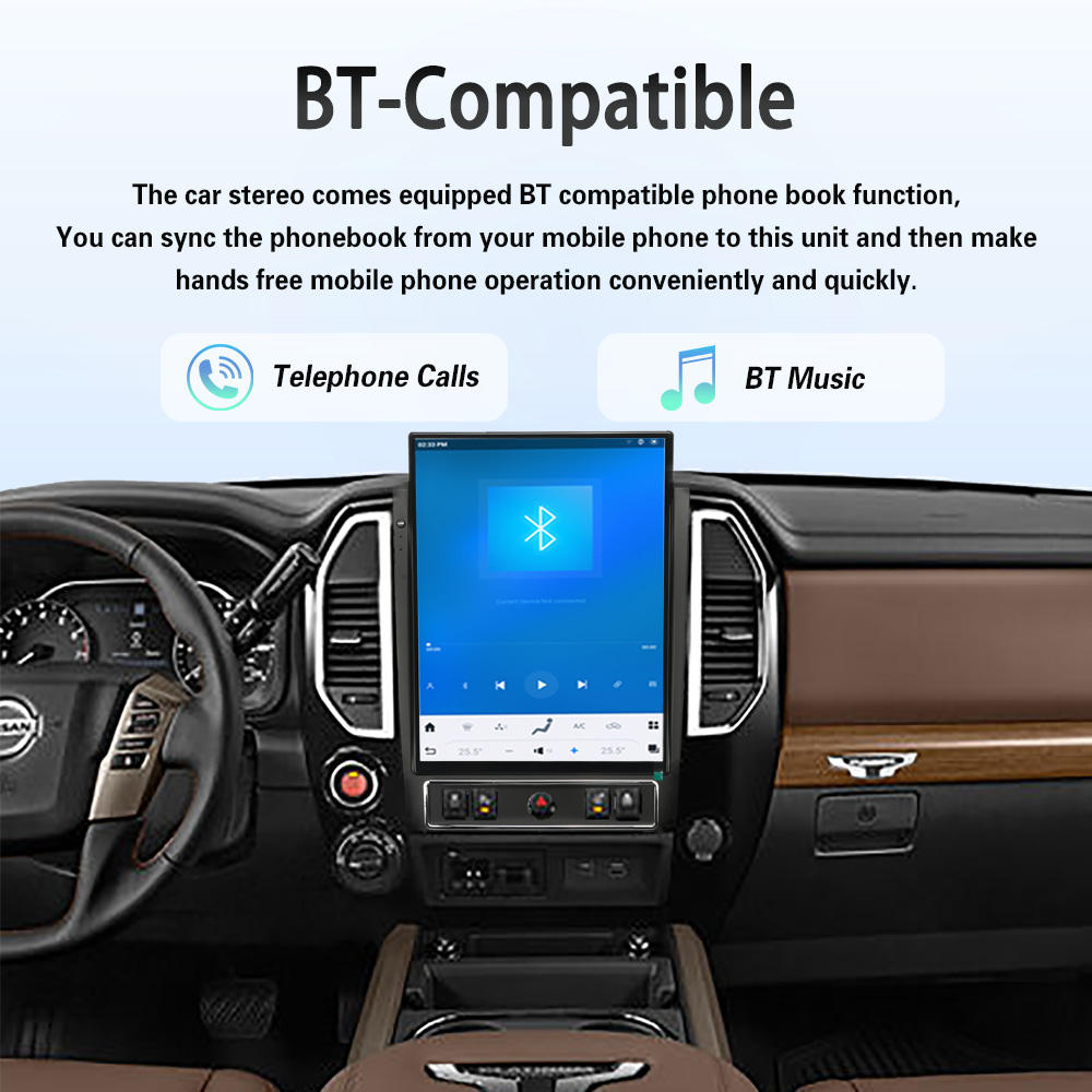 Tesla Style Screen for Nissan Titan 2020-2025 15.6" Android Touchscreen Radio with Wireless Carplay GPS Navigation