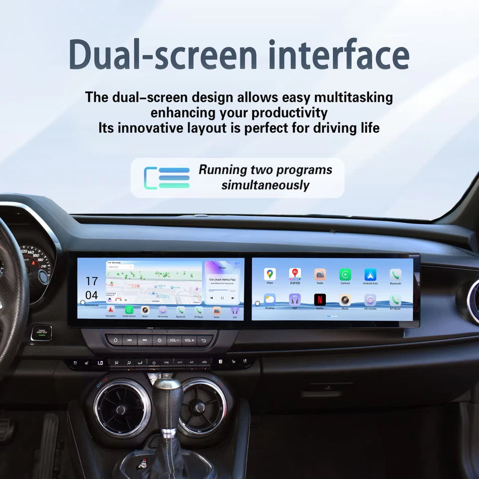 Android 12.3″ Car radio For Chevrolet Camaro 2016-2023 Dual Screen Digital instrument panel