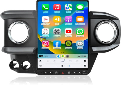 13.8" Android 13 Car Stereo for 2016-2023 Toyota Tacoma | Wireless CarPlay Android Auto | Plug &amp; Play Tesla Style Head Uni