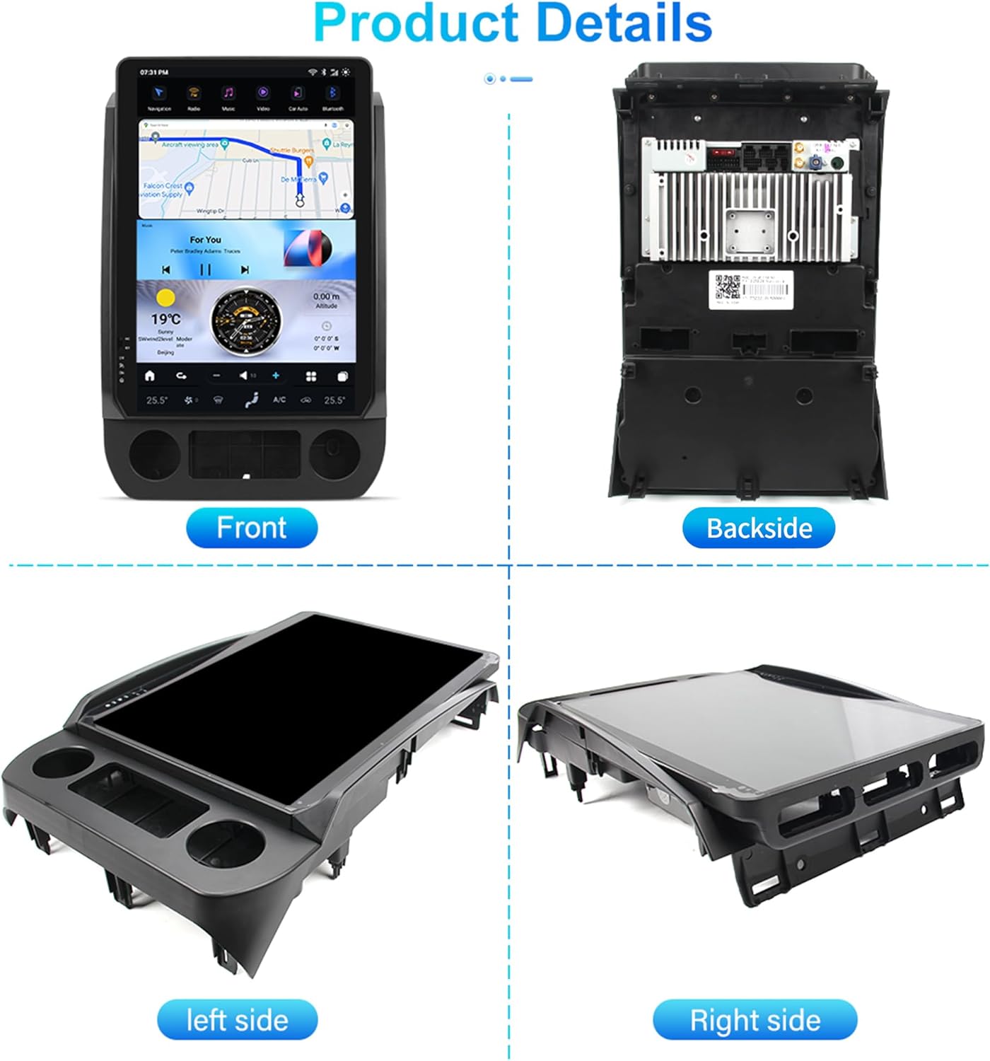 Carify Tesla Android 13 14.4″ Car Radio GPS Navigation For Ford F150 F250 Raptor 2015-2020