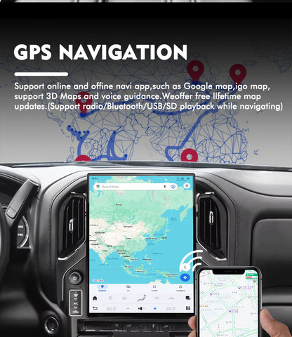 Tesla Android 17.2″ with LED knobs Car Radio GPS Navigation For Chevrolet Silverado GMC Sierra 2019-2025