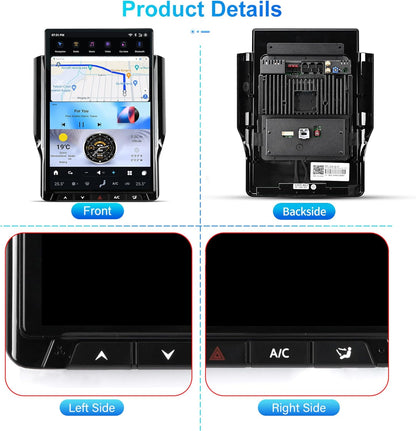 Tesla Android 13 14.4″ Car Radio GPS Navigation For Dodge RAM 2019-2022 Car Multimedia Stereo Player Car Video