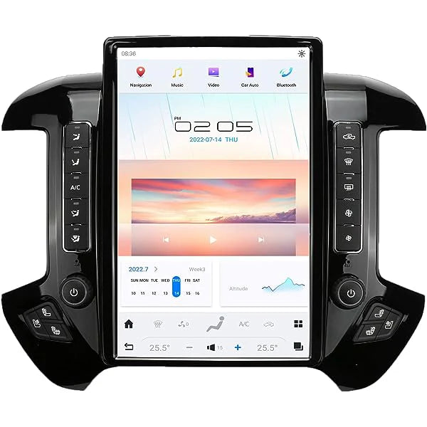 Tesla Android 14.5″ 15.6″ Car Radio GPS Navigation For GMC Sierra Chevrolet Silverado 2014-2019 Car Multimedia Stereo Player