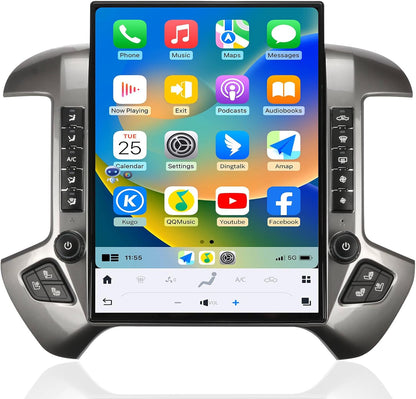Tesla Android 14.5″ 15.6″ Car Radio GPS Navigation For GMC Sierra Chevrolet Silverado 2014-2019 Car Multimedia Stereo Player
