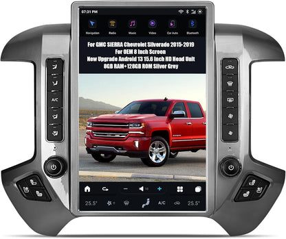Tesla Android 14.5″ 15.6″ Car Radio GPS Navigation For GMC Sierra Chevrolet Silverado 2014-2019 Car Multimedia Stereo Player