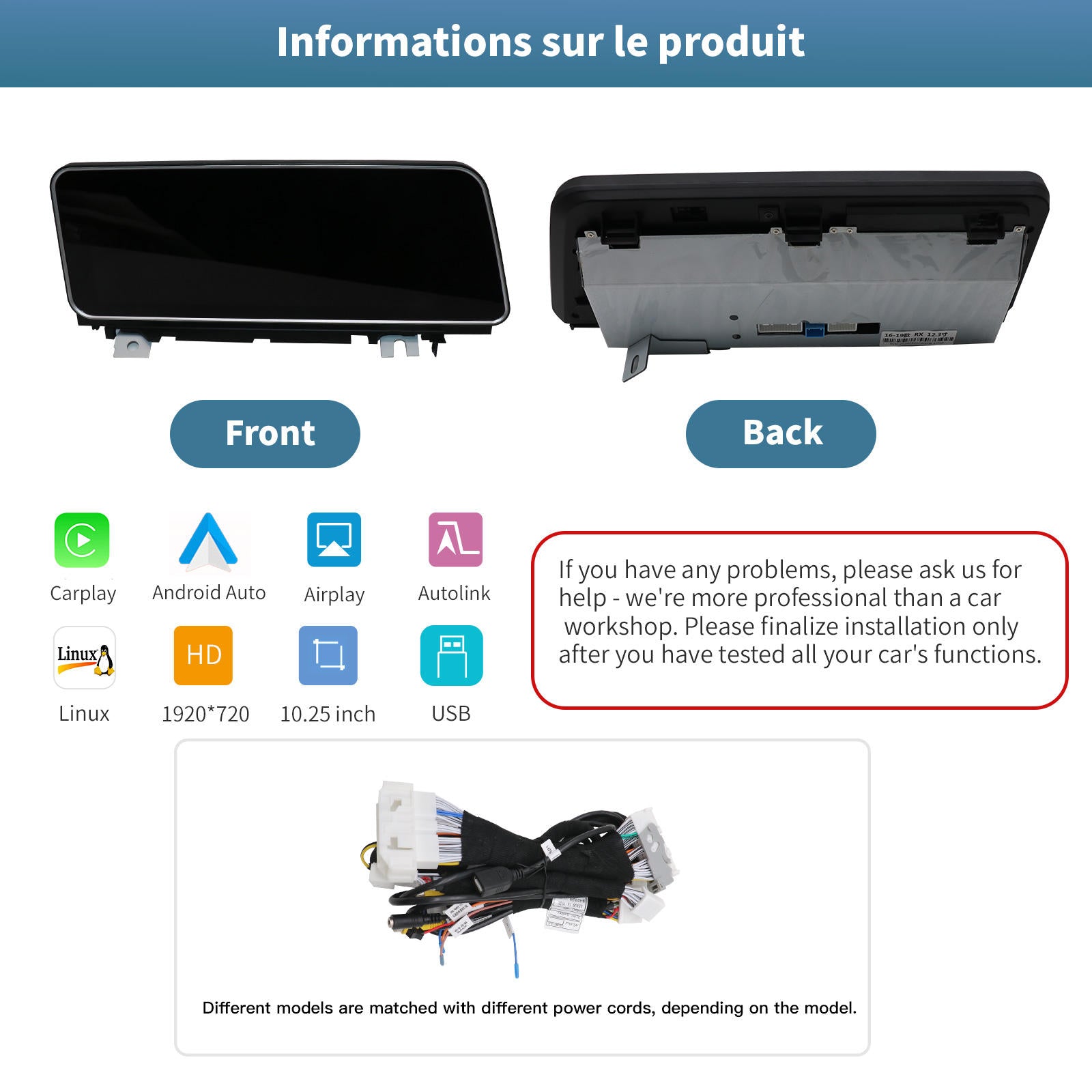 10.25" HD Touch Screen for Lexus RX 2016-2019 | Android 13 Multimedia Player with GPS Navigation
