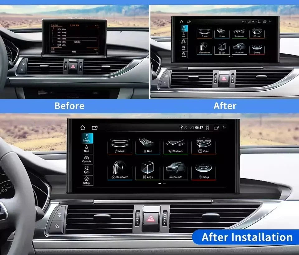 Android 13 12.3" Car Touch Screen For Audi A6 A7 S6 S7 RS6 RS7 C7 2012–2018 | GPS Navigation