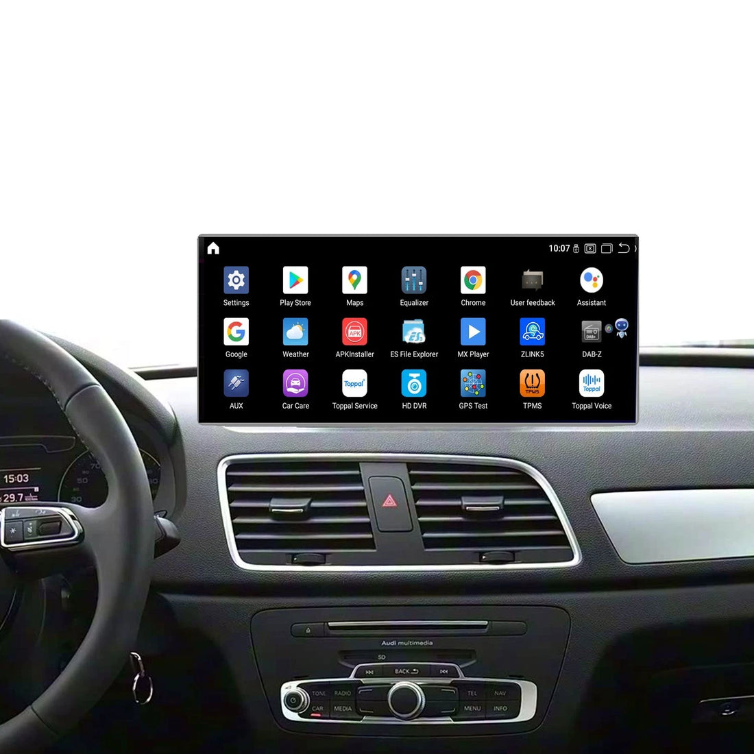 Carify Android 13 10.25"/12.3" Touch Screen for Audi Q3 SQ3 RSQ3 (2013–2018) | Wireless Apple CarPlay