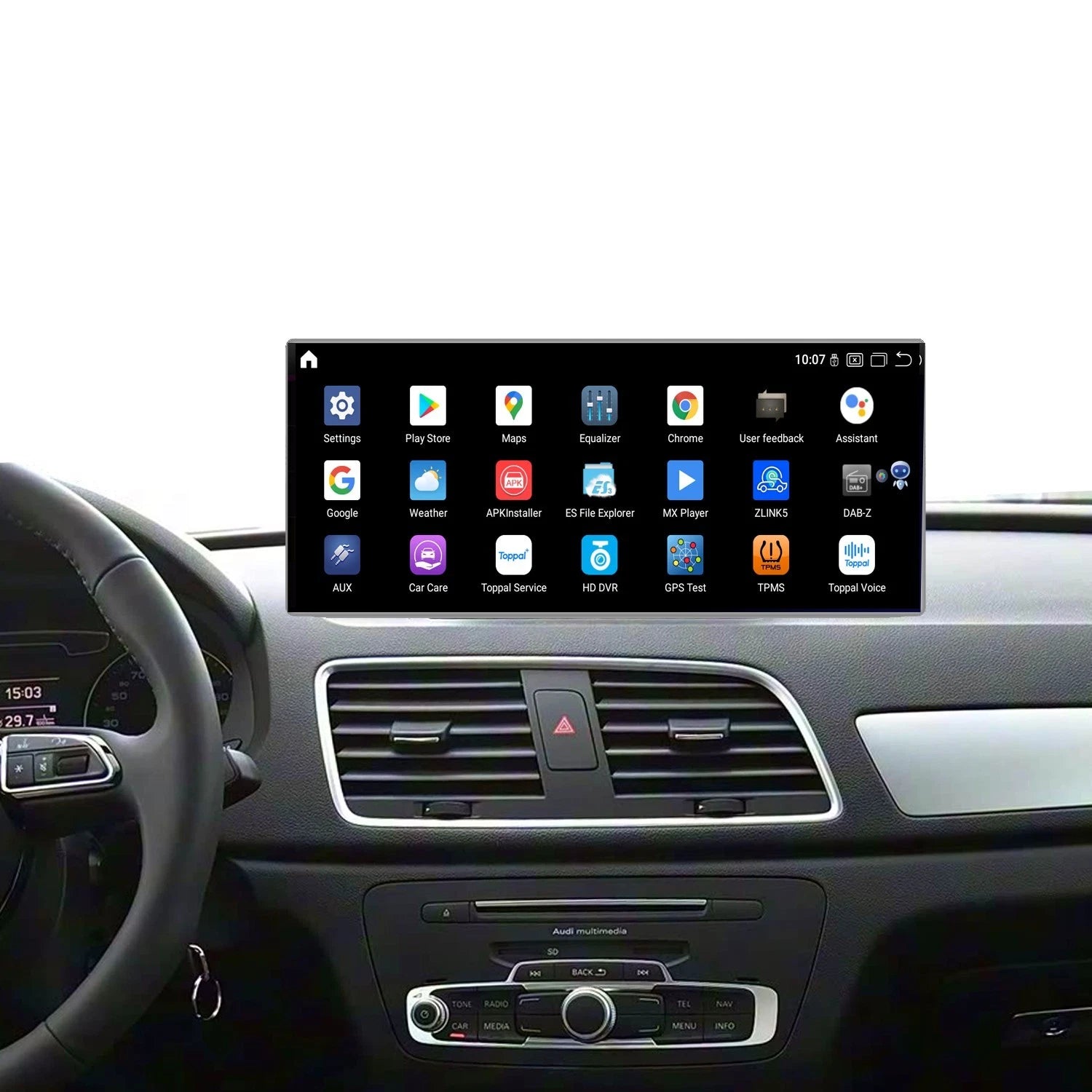 Carify Android 13 10.25"/12.3" Touch Screen for Audi Q3 SQ3 RSQ3 (2013–2018) | Wireless Apple CarPlay
