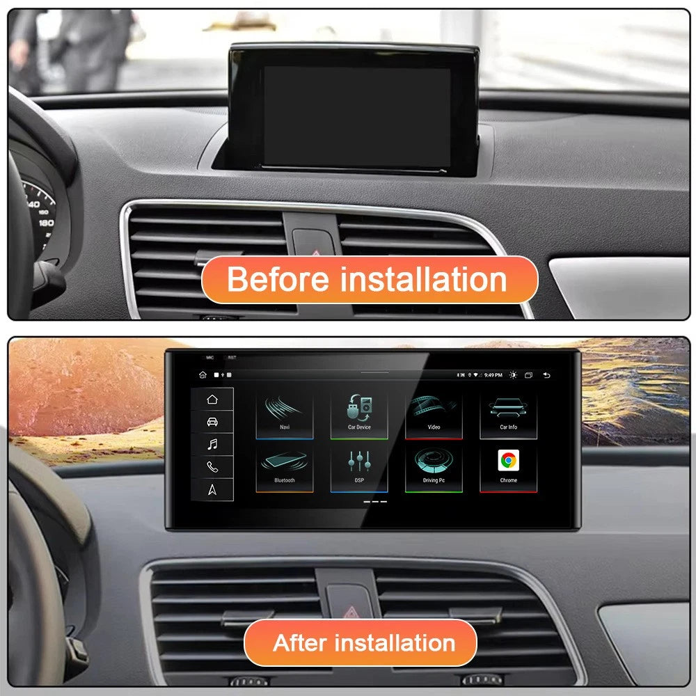 Carify Android 13 10.25"/12.3" Touch Screen for Audi Q3 SQ3 RSQ3 (2013–2018) | Wireless Apple CarPlay