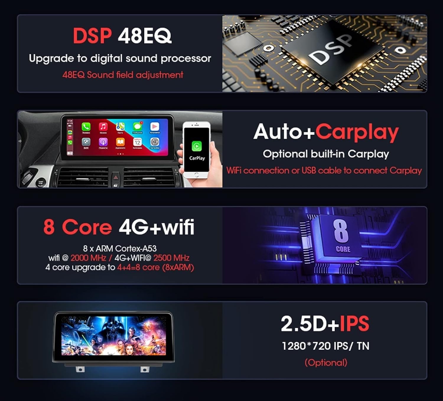 12.3" Android Auto For BMW 3 Series F30/F31/F34/F35 4 Series F32/F33/F36 2013-2017 Touch Screen Car Stereo Multimedia Player