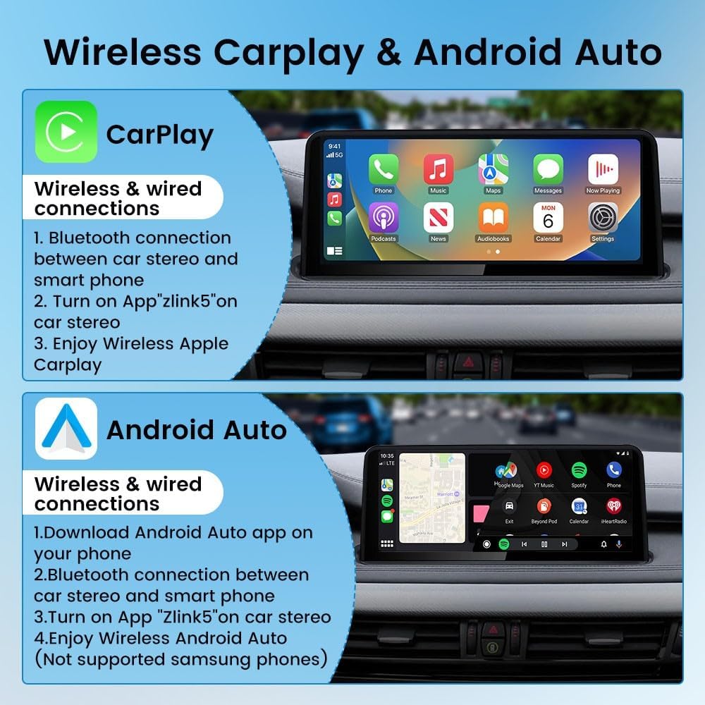 Carify BMW X5 F15 Android Car Stereo | 10.25" &amp; 12.3" Wireless Apple CarPlay, Android Auto &amp; GPS Navigation