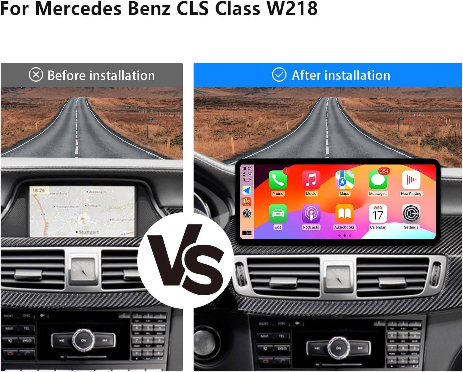 Android 12.3" Touch Screen For Mercedes-Benz CLS W218 C218 (2012–2014) | Wireless Apple CarPlay