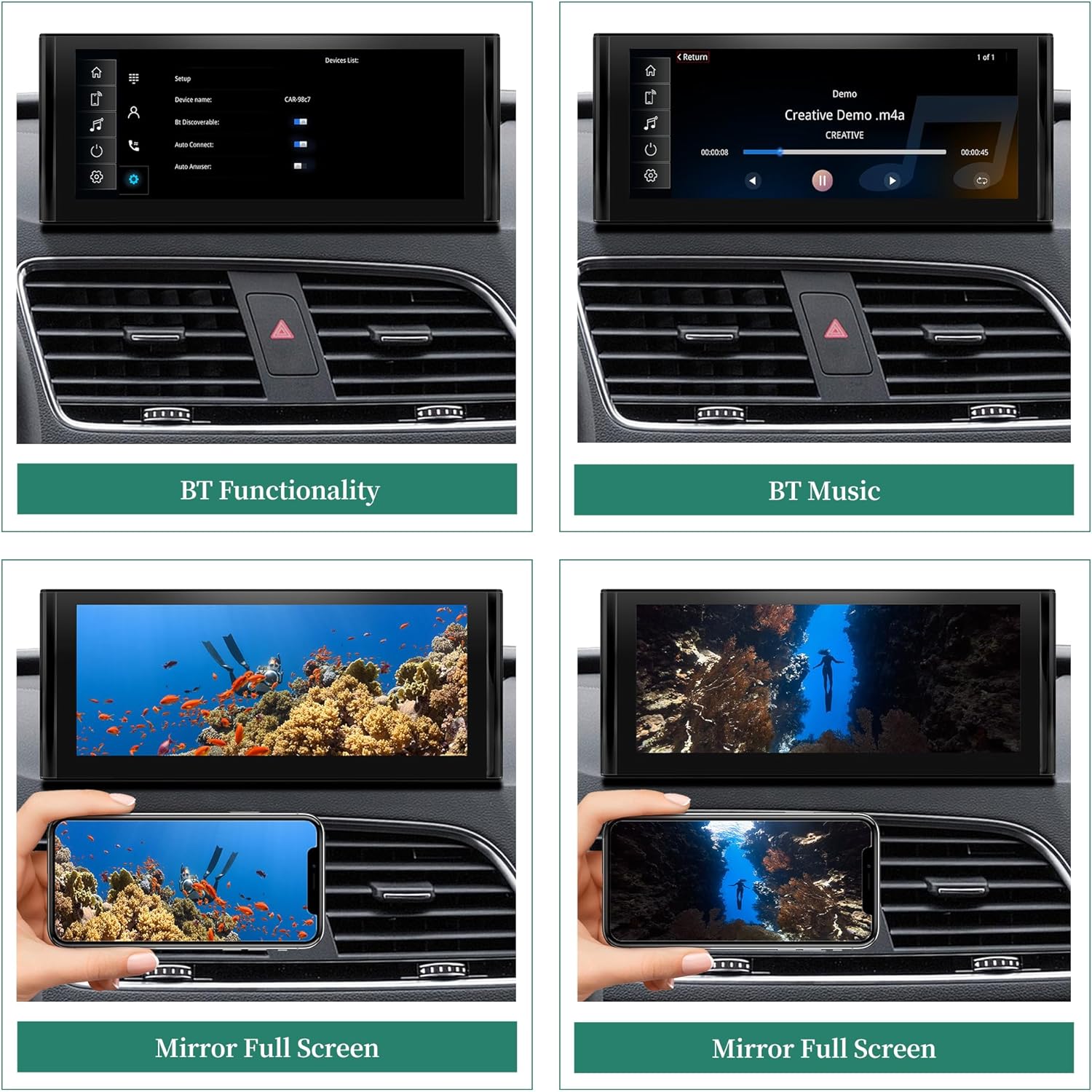 Carify Android 13 10.25"/12.3" Touch Screen for Audi Q3 SQ3 RSQ3 (2013–2018) | Wireless Apple CarPlay