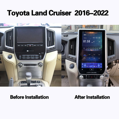 16" Tesla Style Android 13 Car Stereo for Toyota Land Cruiser LC200 2016-2020 | GPS Navigation