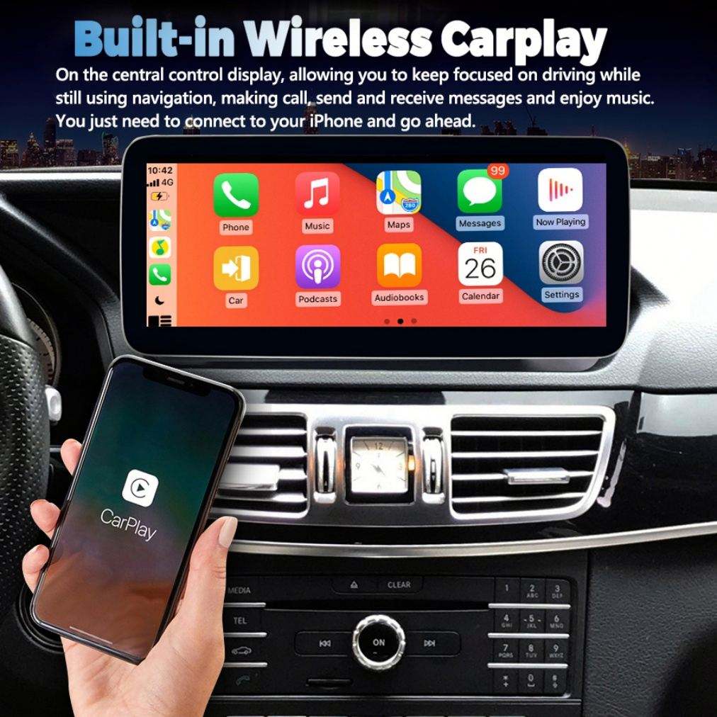 Carify Android 13 Touch Screen For Mercedes-Benz E-Class W212 (2009–2016) | 10.25"/12.3" Wireless CarPlay &amp; Android Auto