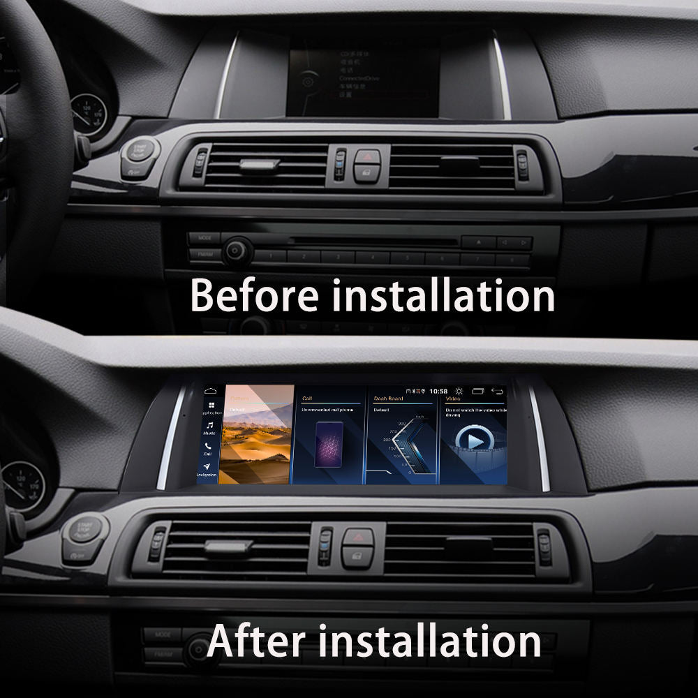 For BMW 5 Series F10 F11 F12 Android 13 Car Stereo 10.25"/12.3" GPS Navigation Wireless CarPlay Android Auto