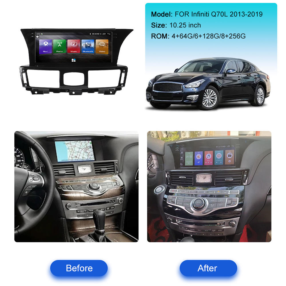 Carify 10.25" Android Touch Screen For Infiniti Q70 2013-2019 | Wireless Apple CarPlay, Android Auto