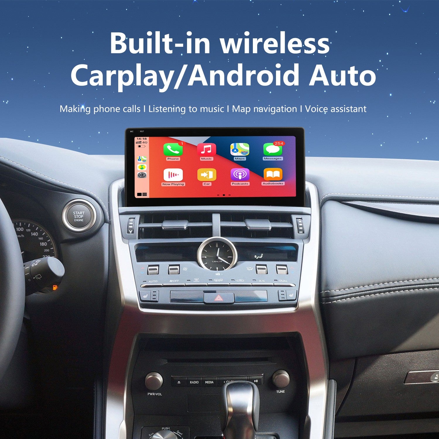 Carify Android 13 10.25" Car Radio GPS Navigation for Lexus NX NX200 2015-2021 | Wireless Apple CarPlay
