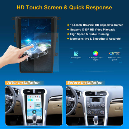 For Ford Mondeo Fusion MK5 2014-2020 13.6" Android Car Stereo | Wireless Apple CarPlay &amp; Android Auto
