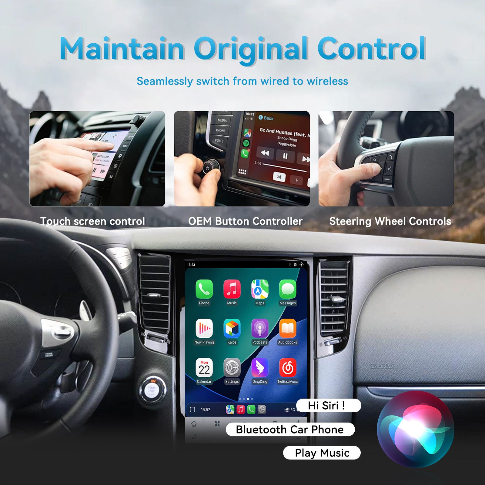 Carify 14.4" Tesla Style Touch Screen For Infiniti FX35 FX37 FX50 QX70 (2009–2016) | Android GPS Navigation