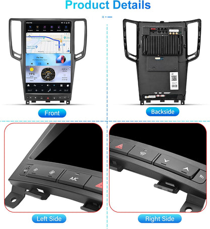 Carify 14.4" Tesla Style Android 13 Car Screen For Infiniti G37 2007-2013 | Wireless Apple CarPlay &amp; Android Auto