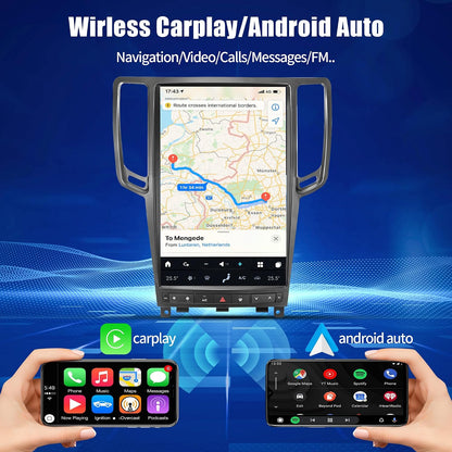 Carify 14.4" Tesla Style Android 13 Car Screen For Infiniti G37 2007-2013 | Wireless Apple CarPlay &amp; Android Auto
