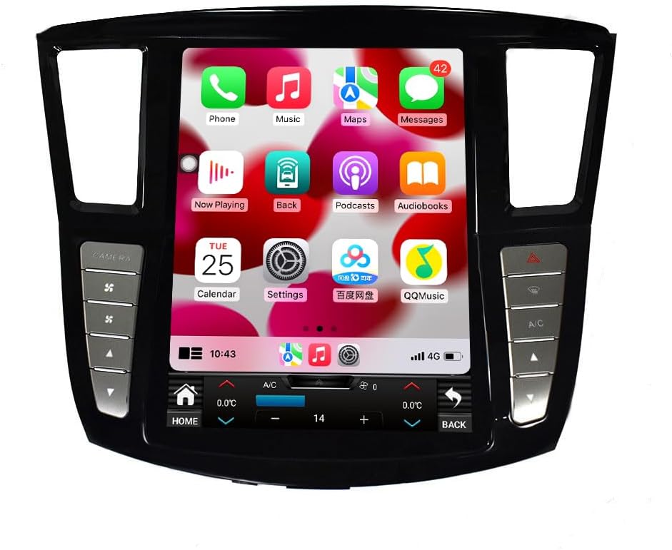 Carify Android 13 Tesla Style 12.1" Touch Screen For Infiniti QX60 &amp; JX35 (2011–2020) | Wireless Apple CarPlay &amp; Android Auto