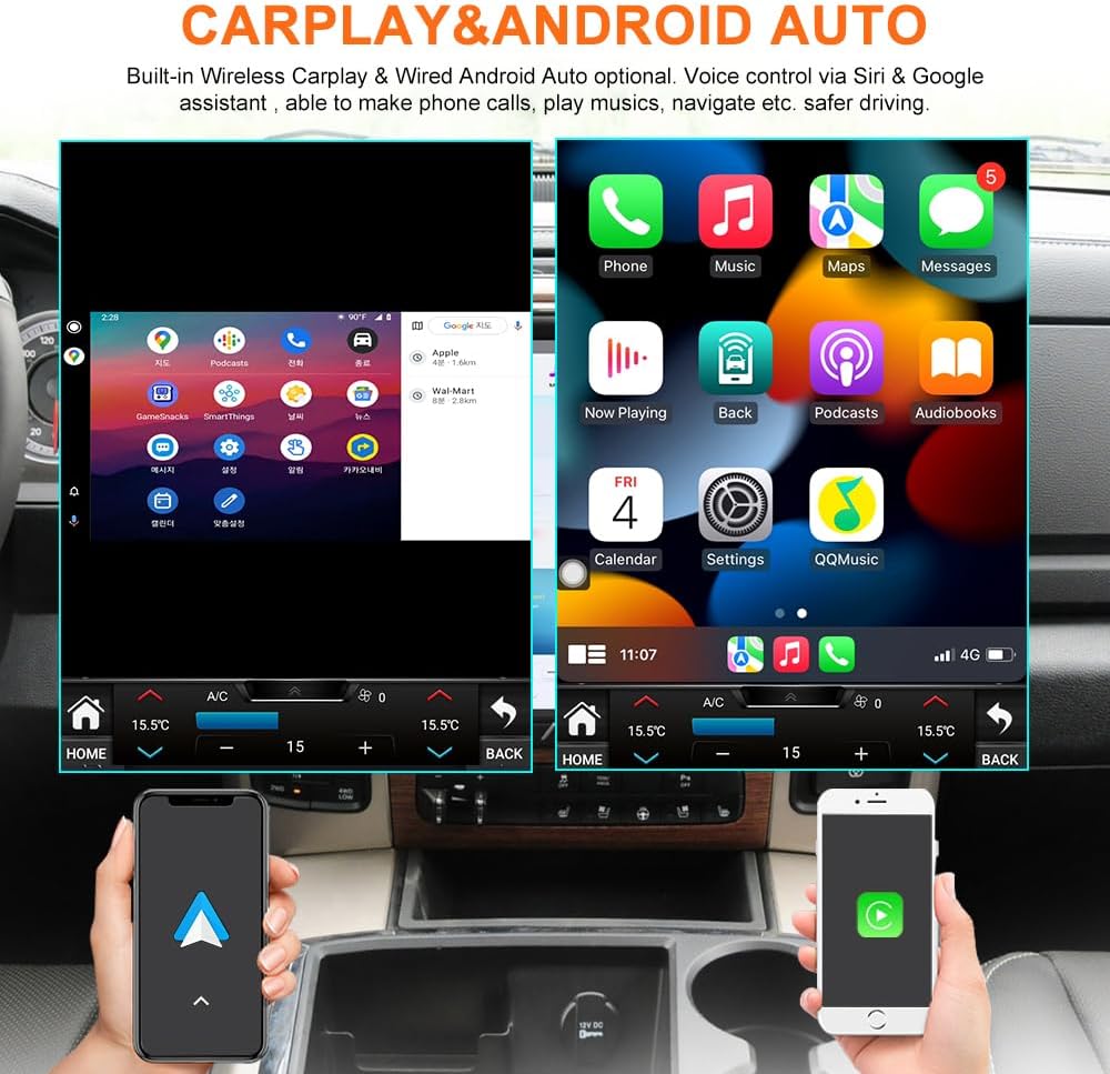 Carify Android 13 Tesla Style 12.1" Touch Screen For Infiniti QX60 &amp; JX35 (2011–2020) | Wireless Apple CarPlay &amp; Android Auto