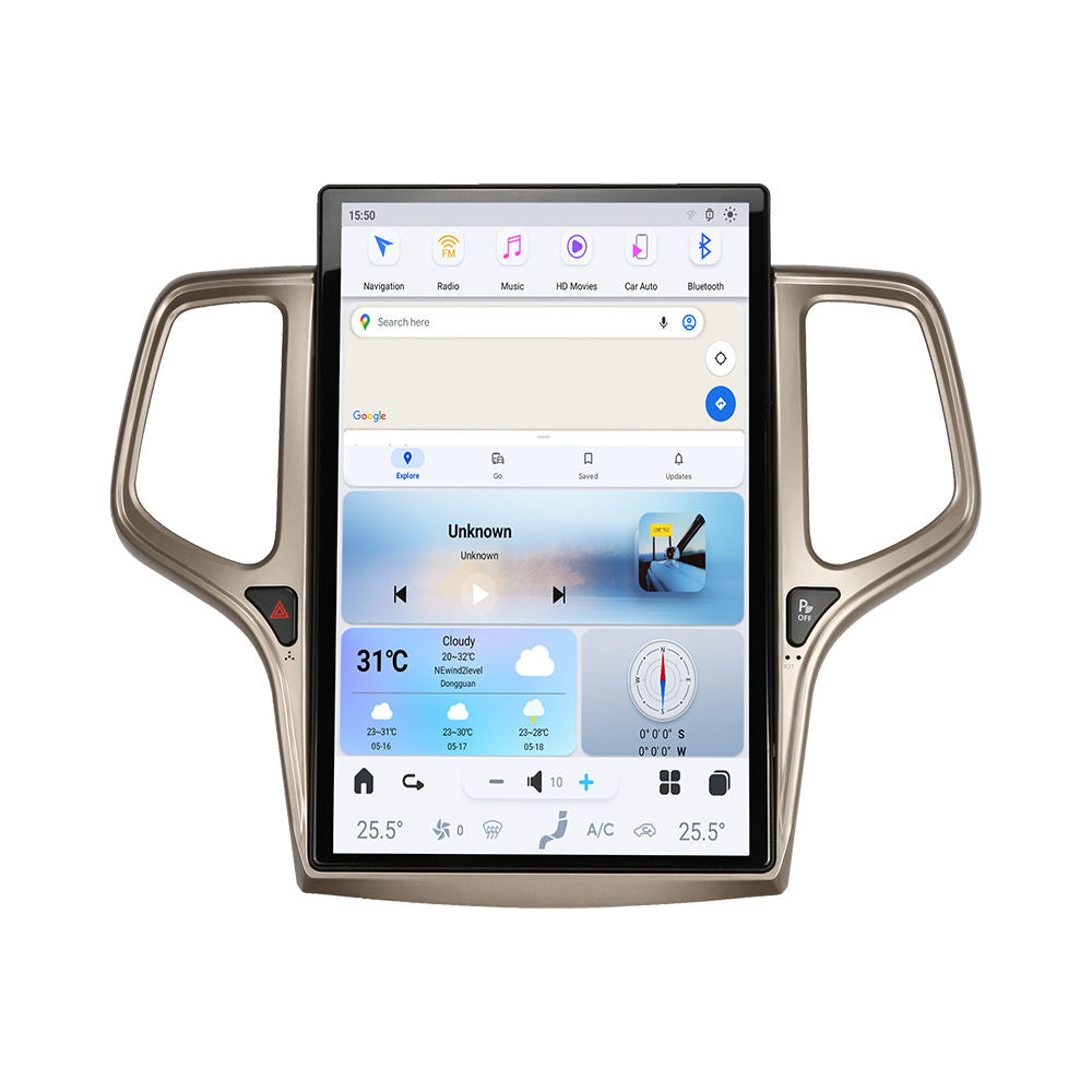 Carify 14.5" Tesla Style Android Screen for Jeep Grand Cherokee 2014-2020 | Wireless Apple CarPlay &amp; Android Auto